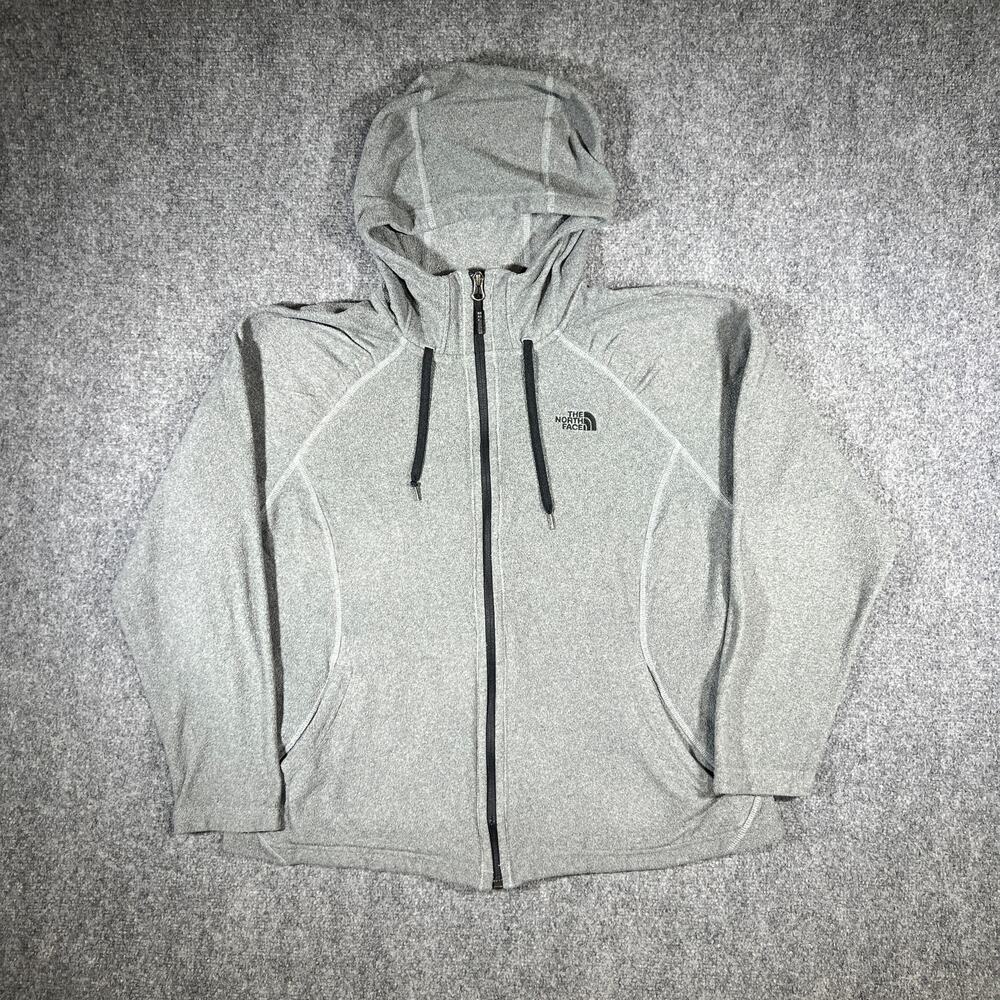 North Face Women's XL Gray Fleece Jacket Heather Gray Outdoor